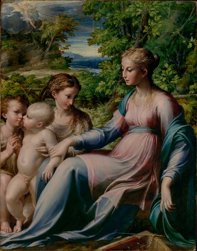 Parmigianino - Virgen y Niño con San Juan Bautista y María Magdalena de Parmigianino